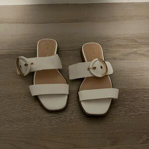 White Buckle Sandal